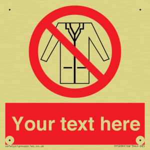 Custom No Lab Coats Sign